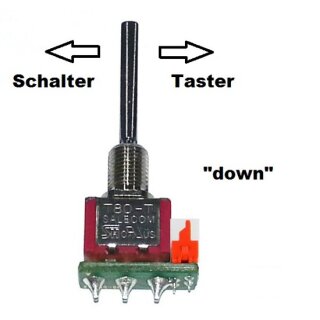 Tastschalter Down DC Sender