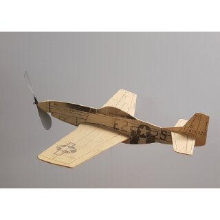 Gummimotor Modell Mustang P-51