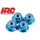 Radmuttern Flansch M4 blau