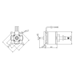 Brushless SET AL42-07 & 60A Avicon Regler