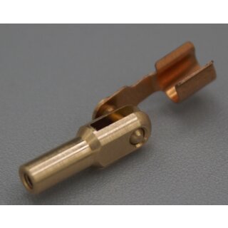 Gabelkopf M2.5 mit Sicherung / Messing VE2