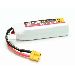 RedPower XT 650mAH 7.4V mit XT30 Stecker