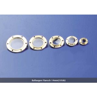 Bullauge mit Flansch 14mm  VE10