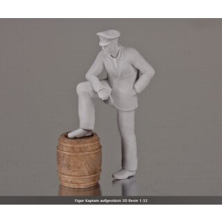 Figur Kapitain aufgestützt 3D Resin 1:32