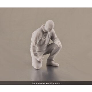 Figur Arbeiter kniehend 3D Resin 1:32