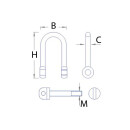 Schäkel schraubbar 4x7m M1 VE2
