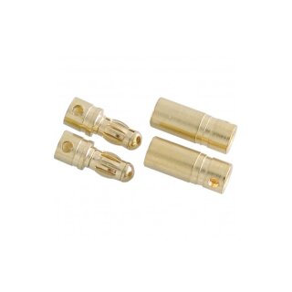 2 Paar-Gold Stecker 6.5mm