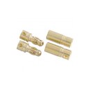 2 Paar-Gold Stecker 6mm