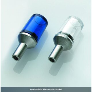 Rundumleuchte klar mit Alu Sockel